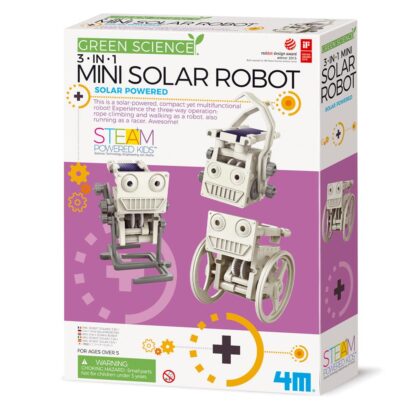 4M KidzLabs | Mini Zonnecel Robot 3 in 1 | Houten Aap