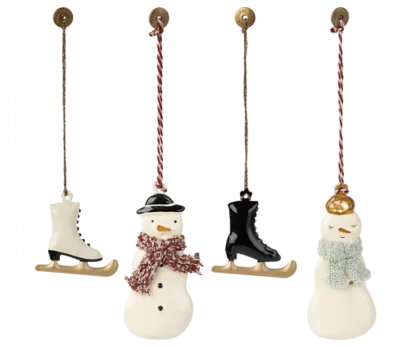 Maileg | Metalen Ornamenten Set  | Winter Wonderland | Kerst | Houten Aap